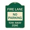 Signmission No Parking Tow-Away Zone Heavy-Gauge Aluminum Architectural Sign, 24" x 18", G-1824-23605 A-DES-G-1824-23605 - alternate 1